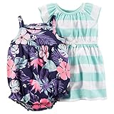 カーターズ Carter's ロンパース & ワンピース 2枚組 半袖 綿100% 2-Piece Dress & Romper Set NB (50-55cm)