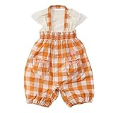 （ラ・ポシェ・ビスキュイ）La poche biscuit ロンパース×Ｔシャツセット女の子/出産祝い/半袖 /ベビー 70 オレンジ