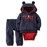 カーターズ Carter's カーディガン 半袖ボディスーツ パンツ 3点セット 男の子 3-Piece Cardigan Set 3M (55-61cm) [並行輸入品]