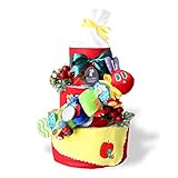 【名入れ刺繍可能】はらぺこあおむしのおむつケーキ おもちゃとタオル付き 出産祝い 男の子 女の子