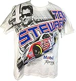 Tony Stewart合計印刷Mobil 1つ両面Teeシャツ# 14 L