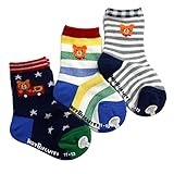 ミキハウスホットビスケッツ(mikihouse hotbiscuits) ３Ｐソックスパック 靴下 (17～19ｃｍ, クルー-マルチ（87）)