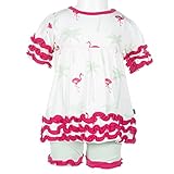 KicKee Pants印刷半袖ベビードール衣装セット US サイズ: 3-6 Months カラー: ホワイト