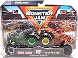 モンスタージャム ダイキャストモンスタートラック 1:64スケール キッズトイ 対象年齢3歳以上 2パック シリーズ24 (墓掘りvsエルトロロコ)
