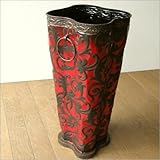 傘立て おしゃれ アンティーク デザイン エレガント アイアン傘立て レッド [kwb5612]