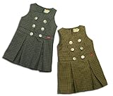 甘いなつめ　プリンセスライン ワンピース（濠Du）ブラウンチェック（右）100cm