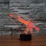 クリエイティブギフトガン3d DecoビジョンデスクLampara LED USBランプ7色変更ベビーSleeping Luminarias Night Light