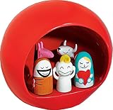 Alessi Amgi10 R Statuette Presepe Nativity Hand-Decorated, Red