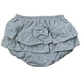 《秋冬春対応》(日本製) Pample Mousse(パンプルムース) ミニ裏毛フリルブルマ 80cm~90cm/GY NO.DP-83300