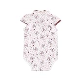True Meaning Pretty Baby Girlチャイナドレスチーパオフォーマル半袖ボディスーツ 9-12 Months レッド