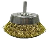 Weiler 14311 Crimped Wire Utility Cup Brush, 2-3/4', 0.118' Brass Fill, 1/4' Stem [並行輸入品]