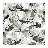 York Wallcoverings CK7803SMP Candice Olson Kids Critter Camo 8 X 10 Wallpaper Memo Sample, Black/Gra