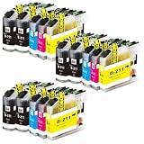 LC211 ブラザーbrother用互換インクカートリッジLC211-4PK*3+黒3本 合計15本 対応機種：MFCシリーズJ997 907 837 737 J730 J830 J900DN J990DWN J880N J887N DCPシリーズJ963N(B･W)J762N J562N J968N(B･W)J767N J567N等