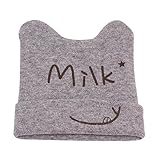 Ochine 新品 ベビー キッズ帽子 柔らかいコットン帽 ニットキャップ 長耳帽子 かわいい 子ども 女の子 男の子 春 秋 冬 シンプル 赤ちゃん 0-3歳設定