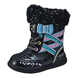 スノーブーツ 子供用 瞬足レモンパイ レインブーツ 女の子 長靴 雨靴 防寒ブーツ キッズ・靴（ブラック17cm）