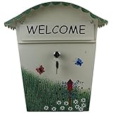 【 鍵 付き 】 ポスト ホワイト 大容量 収納 新聞 雑誌 【 カラー ランダム 】 SD-060B