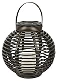 Paradise GL29353BR Solar Flickering LED Round Rattan Basket Outdoor Light, Brown [並行輸入品]