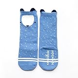 Keepjoy ハイソックス 靴下 保温 秋冬 ベビー キッズ 赤ちゃん 新生児 滑り止め 付き 2足セット (S, イエロー+ブルー)