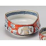 山下工芸 (Yamasita craft) 文字入赤濃刺身鉢 40-27-556
