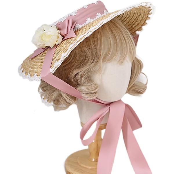 * antique doll ❀ ストローハットと三つ編み ミニョネットgirl antique doll ❀ ストローハットと三つ編み ミニョネットgirl