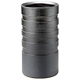 信楽焼 へちもん 傘立 黒錆段彫 2-2931