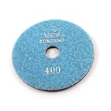 直径10cm 5mmの厚さ400グリット大理石ダイヤモンド研磨パッドブルー