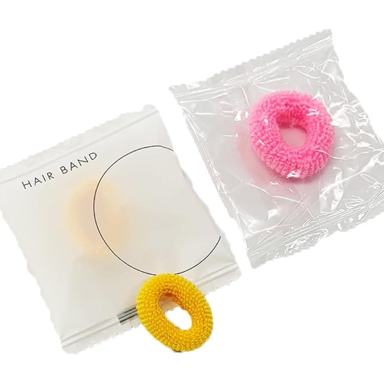 Amazon | ホテル アメニティ ヘアゴム7色 個包装 (50個) ヘアリング 髪