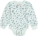 Finn+Emma フィン&エマ 長袖ロンパース オーガニックコットン100% 12-18ヶ月 フェザー G02-0201d12-18 Bird-Blue