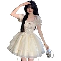 新品前ファスナーパフスリーブセクシードーリー姫ワンピース緑ピンク韓国系地雷系 地雷系ファッション クロスホルターネックシースルースリーブ