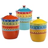 Certified International byナンシーグリーンValencia 3PC。Canisterセット One Size 14175