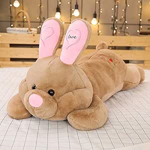 Amazon いぐるみ ウサギ 兎 コストコ 抱き枕 クッション インテリア 大きい 誕生日プレゼント 焦げ茶 1cm ぬいぐるみ おもちゃ