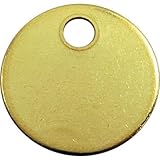 エスコ 38mmタグブランク(真鍮丸/10枚) EA591HG-15