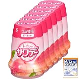 サワデー 気分はじけるピーチの香り消臭芳香剤 トイレ用 詰め替え用 140g×6個(おまけ付き) 【まとめ買い】 【Amazon.co.jp限定】
