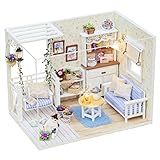 Zhhlinyuan Handmade Assembling Cabin モデル Dollhouse Wooden Cabin Cute Mini House Model Children's Gif