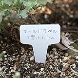 ゴールドラベル T型小3.1cm 100枚入り（白） 2袋セット[鉛筆で書ける植物用品種ラベル]