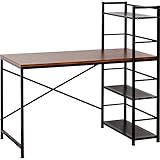 ワイエムワールド ラック付き パソコンデスク ジェイク 【カラー： ブラウン 】 00-144