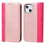 Eastwave アイフォン 15 Plus ケース 手帳型 For iPhone 15plus 手帳型 For iPhone15plus ケース 財布型 For iPhone 15 plus カバー 手帳 case ケース 合成皮革 内蔵マグネット カード収納 横置きスタンド機能 ピンク+レッド