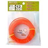 三洋テグス 草刈用ナイロンコード トリマーキング オレンジ 丸型 汎用コード 2.4mm×12m巻 SC24RO-12