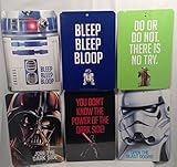 Star Wars Character 2 Sided Wall Signs - Darth Vader, R2D2, Yoda, & Stormtrooper Bundle - 6 Items [並
