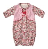 ( チャックル ) chuckle * スウィートガール * スワン 刺繍 リボン 新生児 ツーウェイオール ピンク 50-60cm P5202-00-20