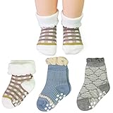 ［キロフライ］kiloflyベビー女の子のソフトコットンソックスバリューパック、3ペア、赤ちゃん学?