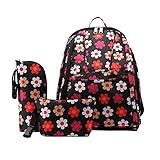 Dovewill ポケット　バックパック　ハンドバッグ　ボトルバッグ　3点/セット　防水　大容量　贈り物　全7色 - 黒