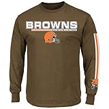 Cleveland Browns NFLメンズ長袖Primary受信機Tシャツ S