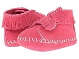 (ミネトンカ) MINNETONKA ベビーブーツ・靴 Front Strap Bootie (Infant/Toddler) Pink Suede 2 Infant 10cm M [並行輸入品]