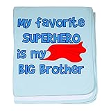 CafePress – Big Brotherスーパーヒーロー5739600 – スーパーソフトベビー毛布、新生児おくるみ ブルー 057831426225CD2