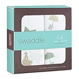 おくるみ 出産祝い エイデンアンドアネイ Swaddle 2枚 ゾウ×ツバメ ブランケット セット ギフト ベビー 子供 男の子 女の子 [並行輸入品]