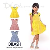 (ディラッシュ) DILASH盛夏'16/フレア袖ボーダーワンピース 130 ブルー