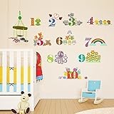 Walplus Animals Numbering Ii Wall Sticker [並行輸入品]