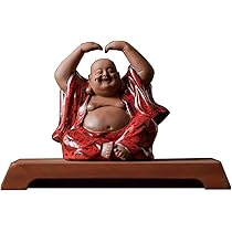Amazon.co.jp: 七福神 置物 布袋 陶器製 布袋様 風水 仏像