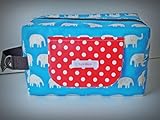 消臭タグつき　お尻ふき内蔵型　おむつポーチ　オムツポーチ　ぞうブルー　ハグハグ(hug*hug)